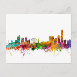 Manchester England Skyline Postcard