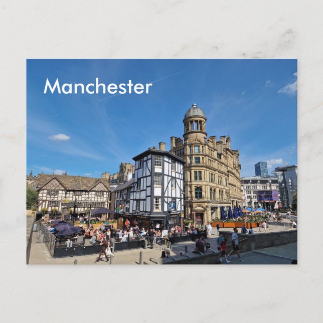 Manchester Exchange Square Postcard (Front)