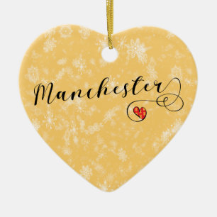 Manchester Heart, Christmas Tree Ornament