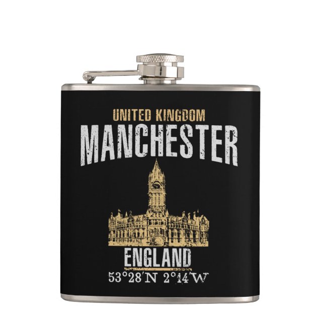Manchester Hip Flask (Front)