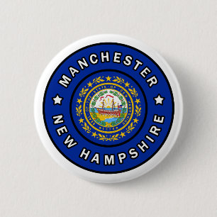 Manchester New Hampshire 6 Cm Round Badge