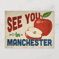 Manchester New Hampshire Apple - Vintage Travel