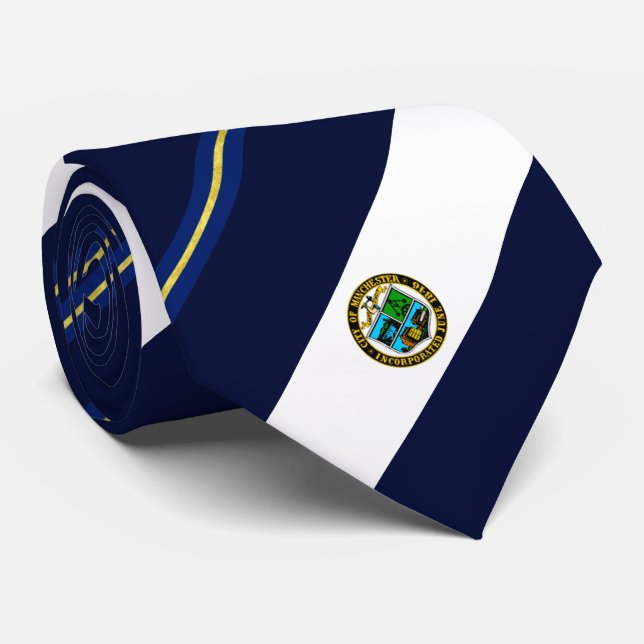 Manchester (New Hampshire) city flag Neck Tie (Rolled)