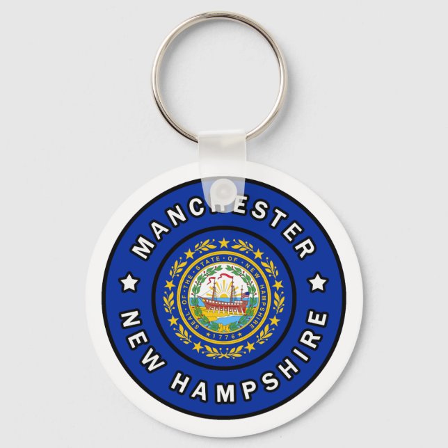 Manchester New Hampshire Key Ring (Front)
