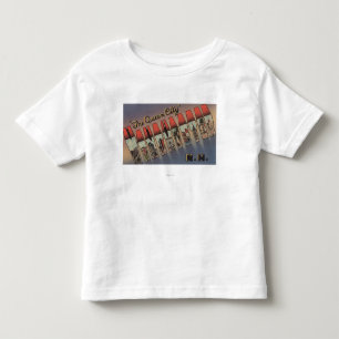 Manchester, New Hampshire - Large Letter Scenes Toddler T-Shirt