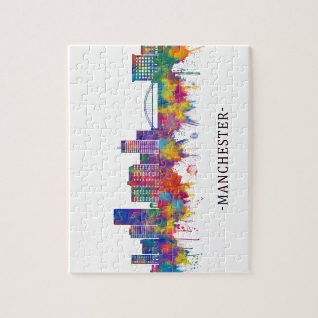 Manchester New Hampshire Skyline Jigsaw Puzzle (Vertical)