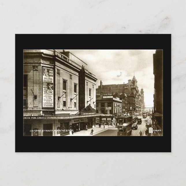 Manchester, Oxford Street, 1937 Postcard (Front)