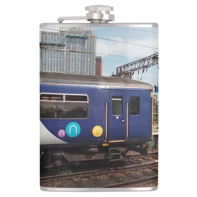 Manchester Piccadilly  Hip Flask (Front)