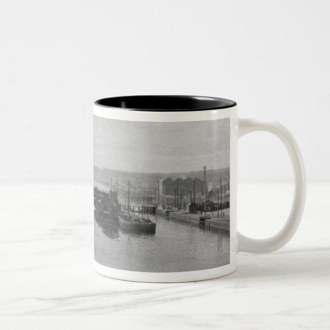 Manchester Ship Canal, c.1910 Two-Tone Coffee Mug (Right)
