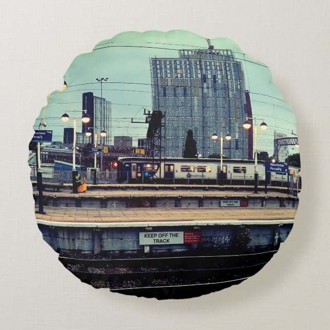 Manchester station, with view round cushion (Front)