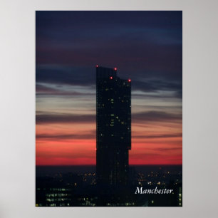 Manchester Sunset Poster
