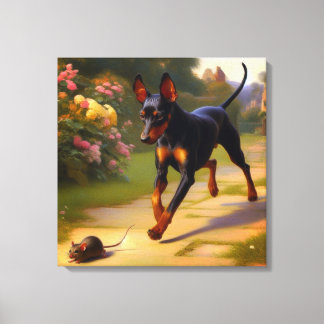 manchester terrier  canvas print