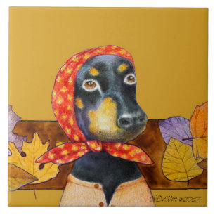 Manchester Terrier Ceramic Tile