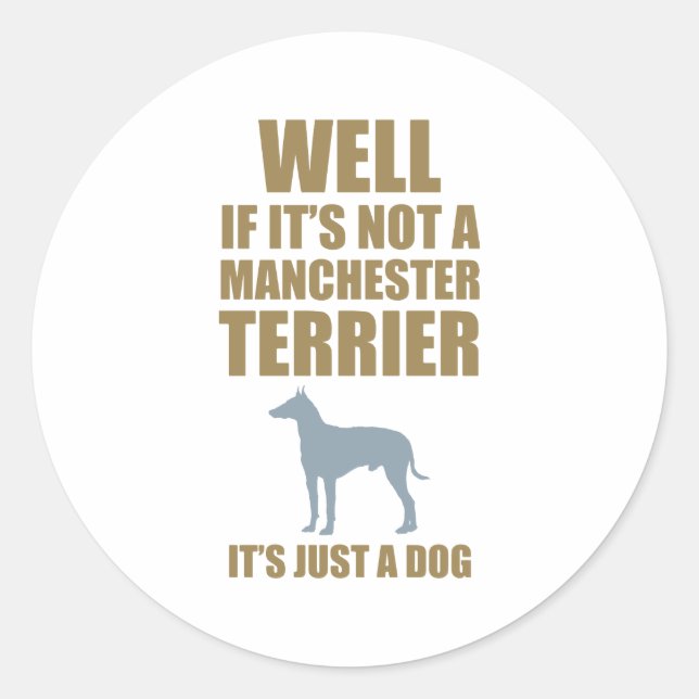 Manchester Terrier Classic Round Sticker (Front)