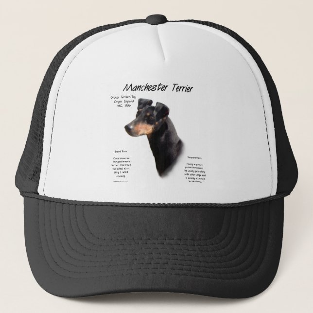 Manchester Terrier History Design Trucker Hat (Front)