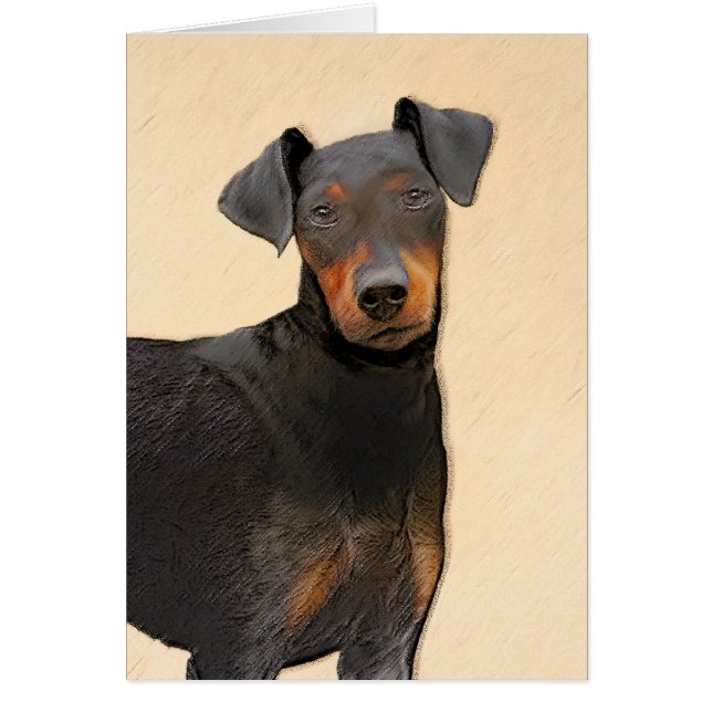 Manchester Terrier Painting Original Animal Art (Front)