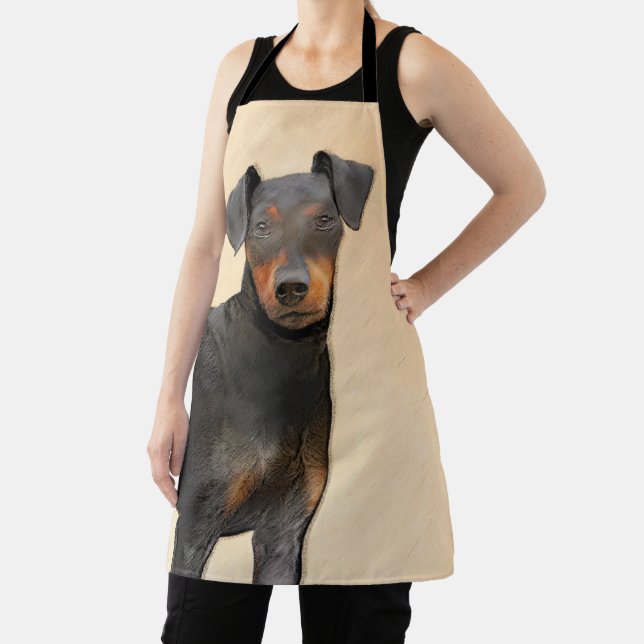 Manchester Terrier Painting Original Animal Art Apron (Insitu)