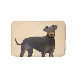 Manchester Terrier Painting Original Animal Art Bath Mat