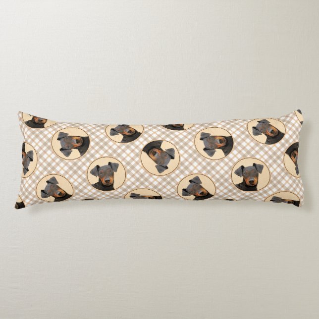 Manchester Terrier Painting Original Animal Art Body Cushion (Front)