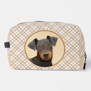 Manchester Terrier Painting Original Animal Art Dopp Kit