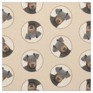 Manchester Terrier Painting Original Animal Art Fabric