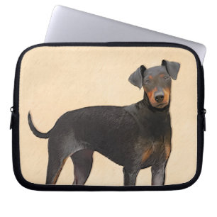 Manchester Terrier Painting Original Animal Art Laptop Sleeve
