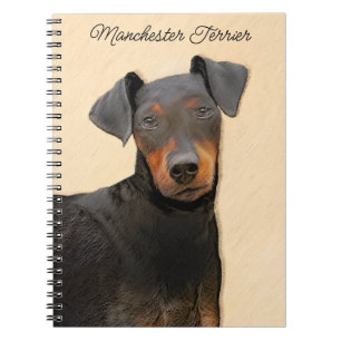 Manchester Terrier Painting Original Animal Art Notebook