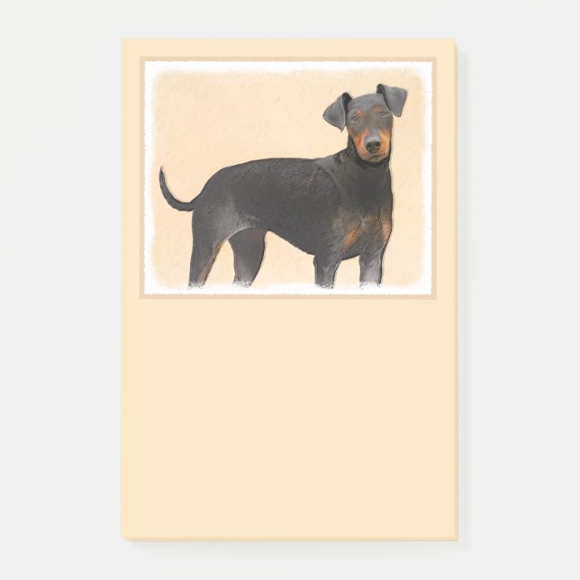 Manchester Terrier Painting Original Animal Art Post-it Notes (Front)