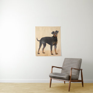 Manchester Terrier Painting Original Animal Art Tapestry