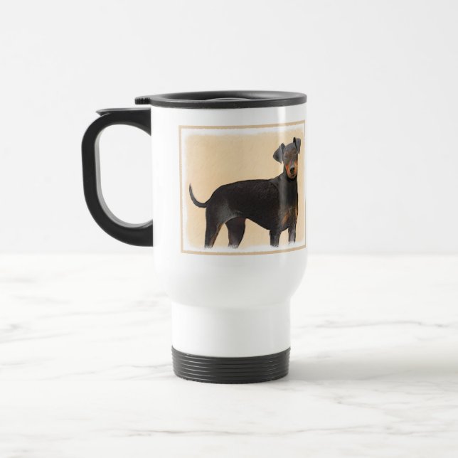 Manchester Terrier Painting Original Animal Art Travel Mug (Left)
