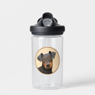 Manchester Terrier Painting Original Animal Art Water Bottle