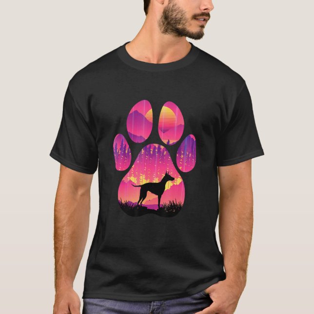 Manchester Terrier Paw Mom Dad Dog  Women Men T-Shirt (Front)