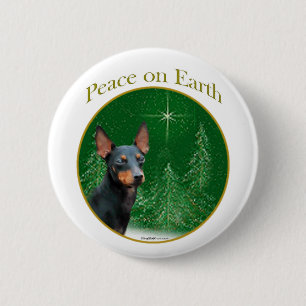 Manchester Terrier Peace 6 Cm Round Badge