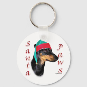 Manchester Terrier Santa Paws Key Ring