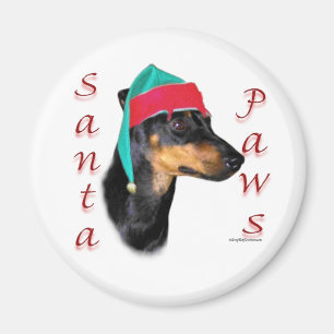 Manchester Terrier Santa Paws Magnet