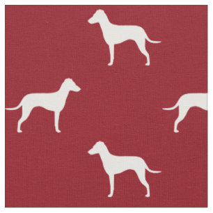 Manchester Terrier Silhouettes with Natural Ears Fabric