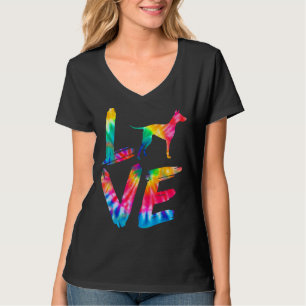 Manchester Terrier Tie Dye Love Dog Mum Dad T-Shirt