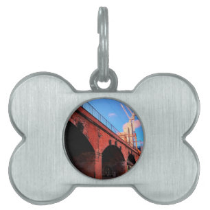 Manchester, train bridge pet ID tag