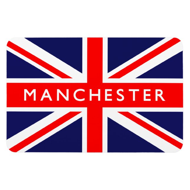 Manchester UK Flag Magnet (Horizontal)