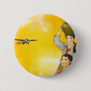 Manchuria Air 6 Cm Round Badge