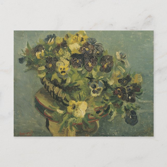 Mand met viooltjes Postcard (Front)