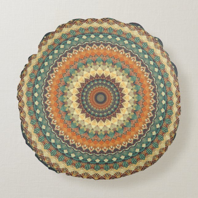 Mandala 001a round cushion (Front)
