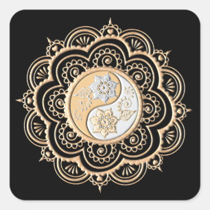 Mandala 1 square sticker