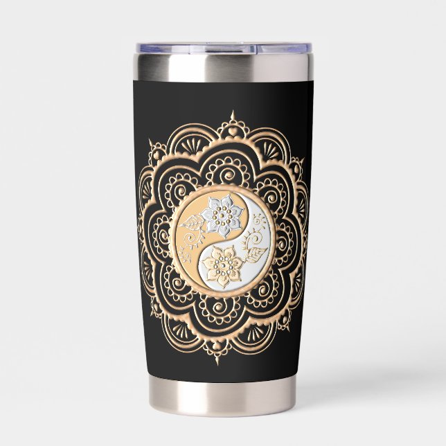 Mandala 1 water bottle insulated tumbler (Front)