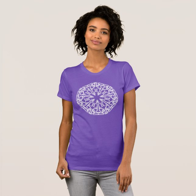 Mandala 1 White Design T-Shirt (Front Full)