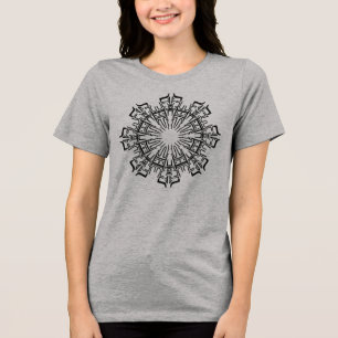 Mandala 3 Black Design Womens Shirt