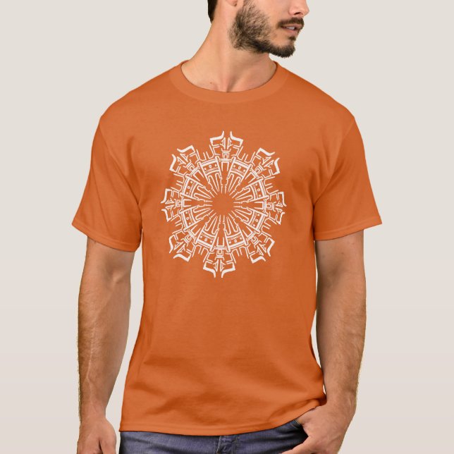 Mandala 3 White T-Shirt (Front)