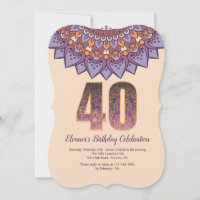 Mandala 40 Invitation