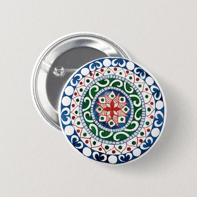 Mandala 6 Cm Round Badge (Front & Back)