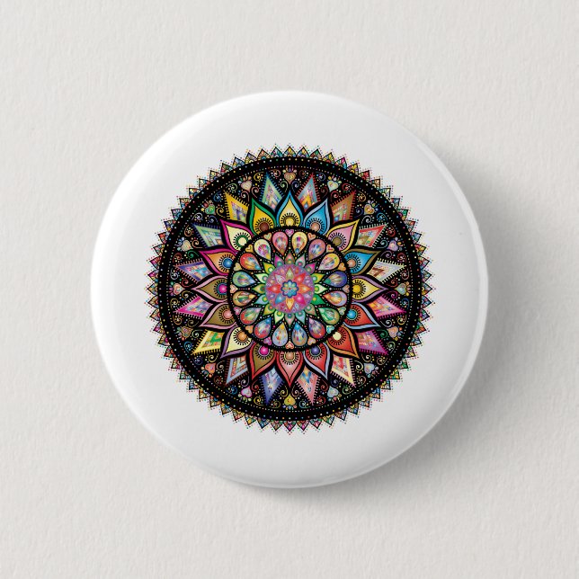 Mandala 6 Cm Round Badge (Front)
